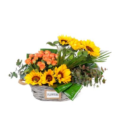 Orange and Sunflowers Arrangement