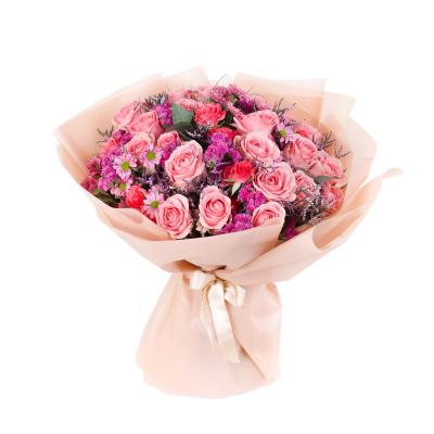 Toz Pembe Premium Gül Büketi Pink Whisper